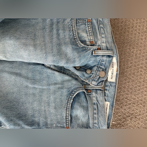 Denim Forum Farrah high rise wide leg light wash size 27 - Picture 3 of 8